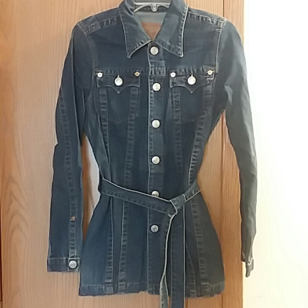 True Religion belted Jean Jacket